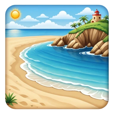 coastal beach sticker