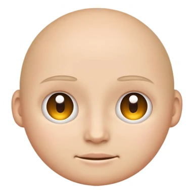 emoji with *NO* eyebrows staring into your soul  sticker