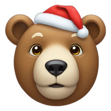 Un ours de noël sticker