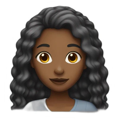 Black woman with long hair say ok sticker