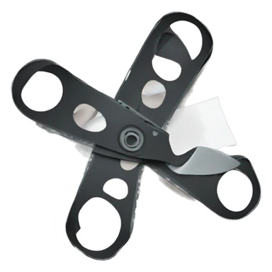 video tape cut with scissors sticker