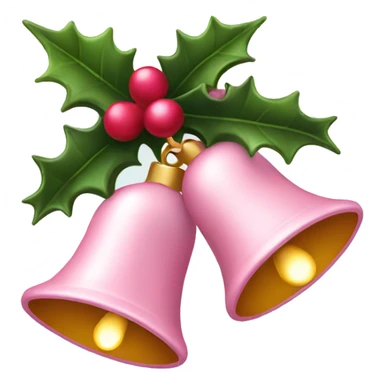 Light pink Christmas bells sticker