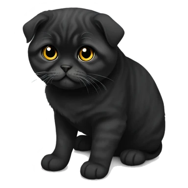 Black Scottish Fold sticker