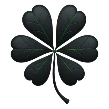 Un trébol de 5 hojas negro q simbolize un diablo sticker