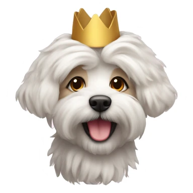 Coton de tuler mix with birthday emoji sticker