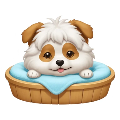 dog relaxing spa sticker