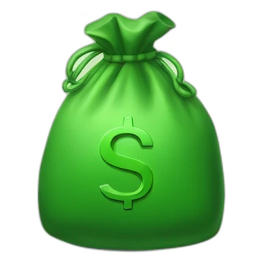 green moneybag sticker