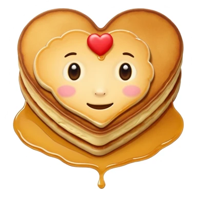Heart shaped pancake sticker