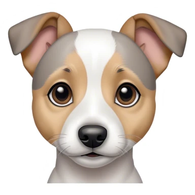 Jack russel terrier with gray markings and gray ears sticker