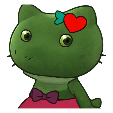 Hello kitty with heart eyes  sticker