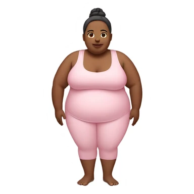 Fat yoga girl light pink clothes  sticker