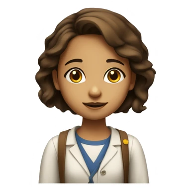 brown-eyed girl is studying mathematics sticker