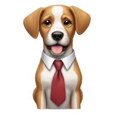 dog wearing tie playing basketball sticker