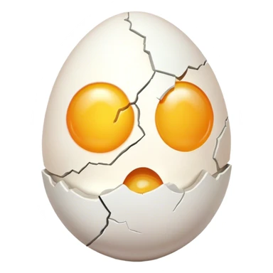 Cracked egg sticker