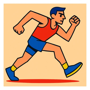 man athlete running sticker