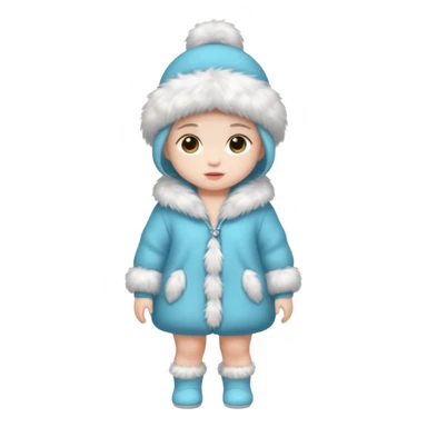 a full body of baby girl wearing fur clothing



















 sticker