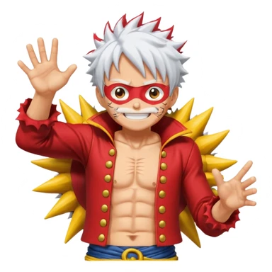 Luffy in gear 5 sticker