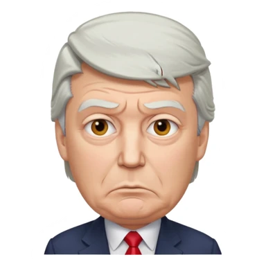 Donald Trump cross face sticker