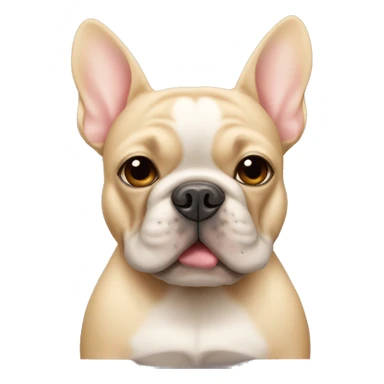 Tan French bulldog drinking beer sticker