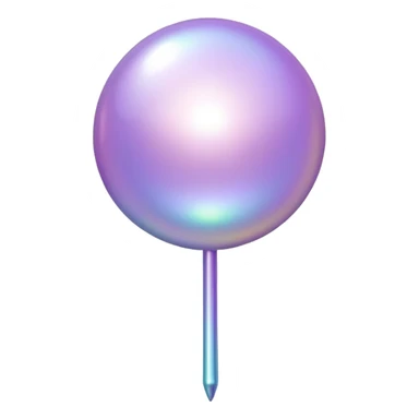 lilac style pearl pin for notes sticker