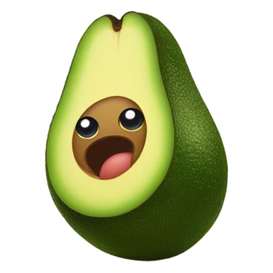 Potaxie avocado with cute eyes sticker