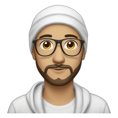 White-muslim-hipster-lad sticker