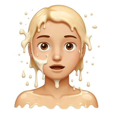 milk splashed on face sticker