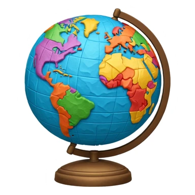 Papier-Mâché Globe sticker