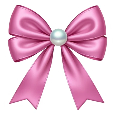 Pink bow with pearl sticker