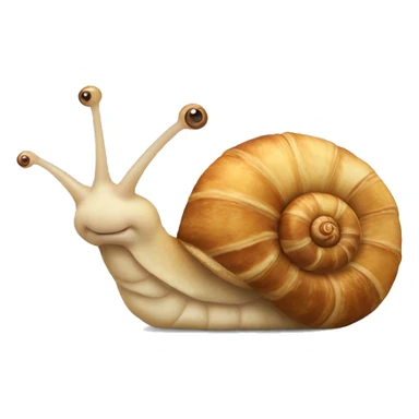 snail with a croissant shell sticker