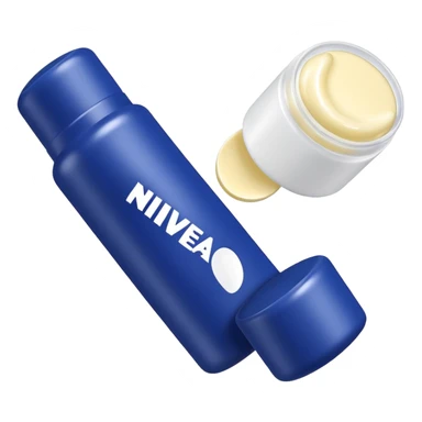generate an ios genmoji of a NIVEA lip balm sticker