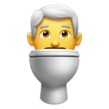Man head coming out of toilet sticker