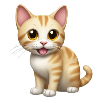 Cat with a little tongue  sticker