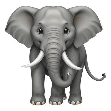 An elephant eating desperately  sticker