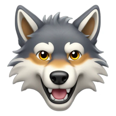 blazing wolf with thumbs up sticker