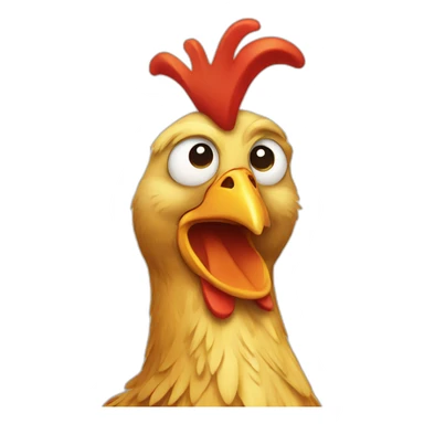 silly chicken sticker