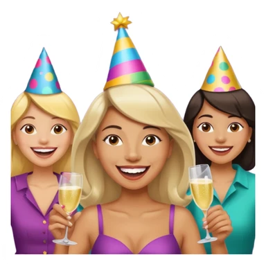 confident strong lean woman laughing with other people around her sticker