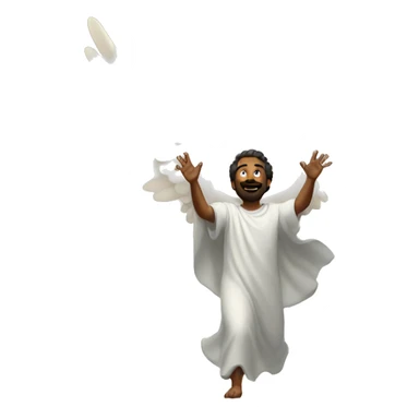 man going to heaven  sticker