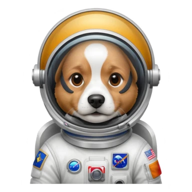 dog dressed as astronaut sticker