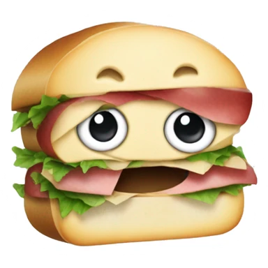 A sandwich that is dressed up as a robber sticker