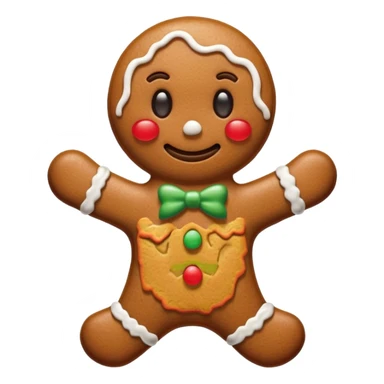 Frowning gingerbread man sticker