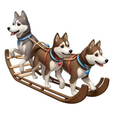 dog sled sticker