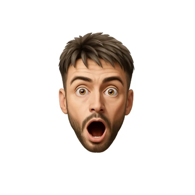 сделай это же лицо, только удивленное sticker