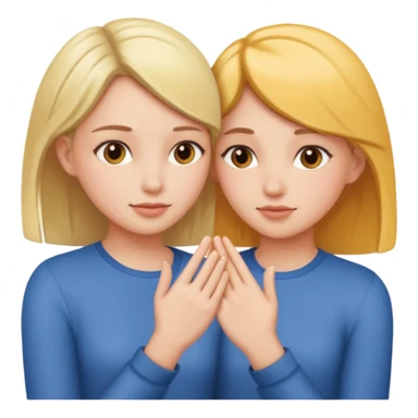 girl touching girl sticker