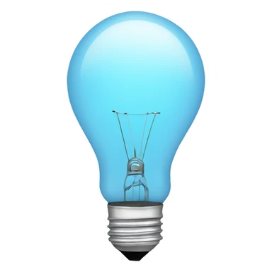pastel blue light bulb sticker