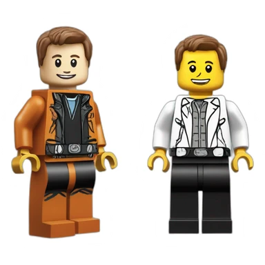 elon musk as lego man sticker