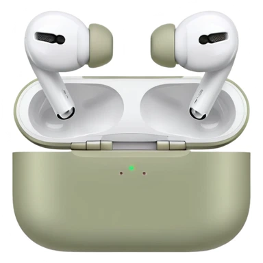 AirPods Pro in pale olive case sticker
