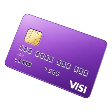 A purp credit card sticker