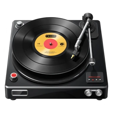 A hi-fi record player spinning sticker