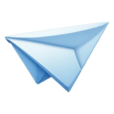 Blue paper plane  sticker